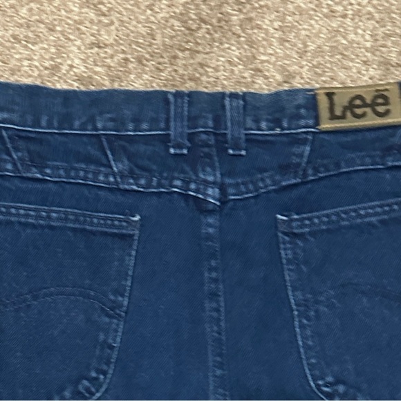 Vintage 80s Lee Dark Wash Tapered Straight Leg High Rise Jeans Women’s Size 32 - Picture 11 of 15